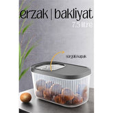 Takaz Global MultiBox Erzak Bakliyat Kutusu Sürgülü Kapak 7.5 Litre 718467